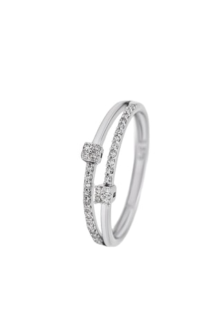 Anello - Oro bianco e diamanti