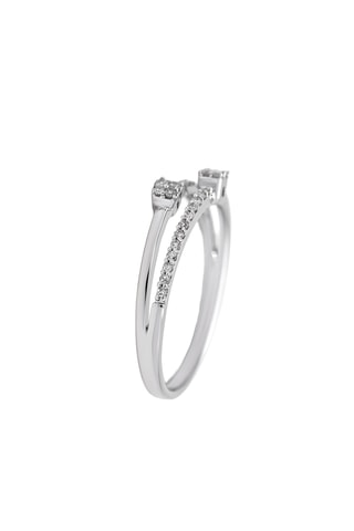 Anello - Oro bianco e diamanti