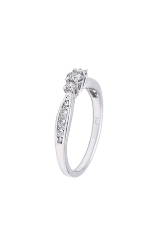 Anello Emori - Oro bianco e diamanti