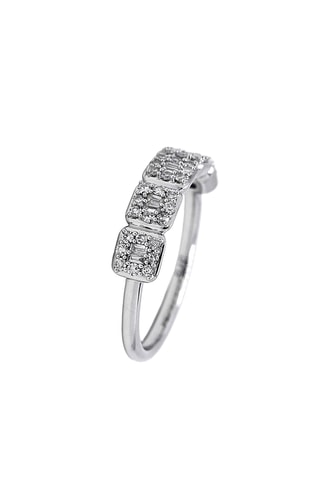 Anello - Oro bianco e diamanti