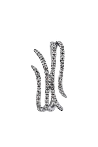 Anello Diamond Dazzle - Oro bianco e diamanti
