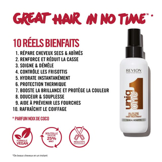 Spray nutriente 10-in -1 - UniqOne - Noce di cocco - Capelli - 150 ml
