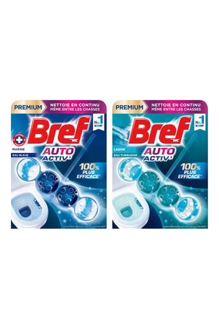 5 x Bloc WC Lagon Bref Auto Activ" - 4 pastilles et 5 x Bloc WC Marine Bref Auto Activ' - 4 pastilles