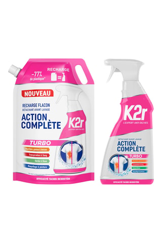 5 x Détachant Avant Lavage Action Complète K2r - 750 ml et 5 x Détachant Avant Lavage K2r Action Complète - 750 ml