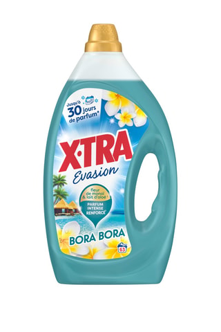 4 x Lessive xtra evasion bora bora - Fleur de monoï et lait d’aloé - 63 lavages