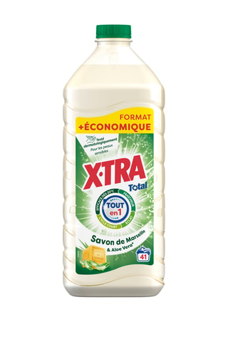 5 x Lessive Total 4+1 Savon de Marseille et aloe vera XTra - 41 lavages - 1,845 l