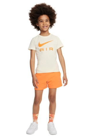T-shirt et short - Blanc et orange - Nike