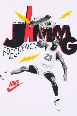 T-shirt Michael Jordan - Blanc, noir et rouge