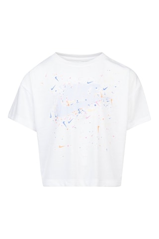 Tshirt - Blanc, bleu, orange et rose