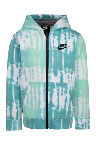 Sweat à capuche tie and dye Blanc et vert - Nike