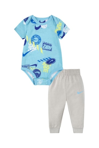 Body et pantalon - Bleu et gris