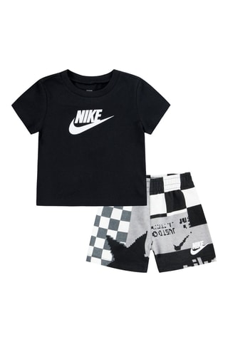 Tshirt et short - Blanc, noir et gris