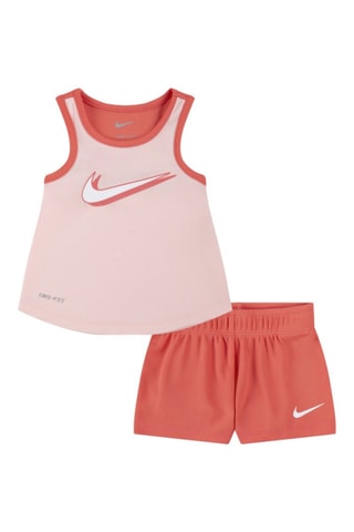 Débardeur et short - Blanc, orange et rose