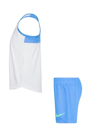 Débardeur et short - Blanc, bleu et vert