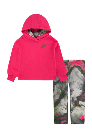 Sweat à capuche et legging Fuchsia et kaki - Nike
