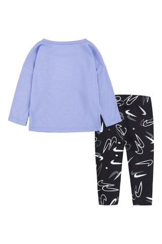 T-shirt et legging Ciel et noir - Nike