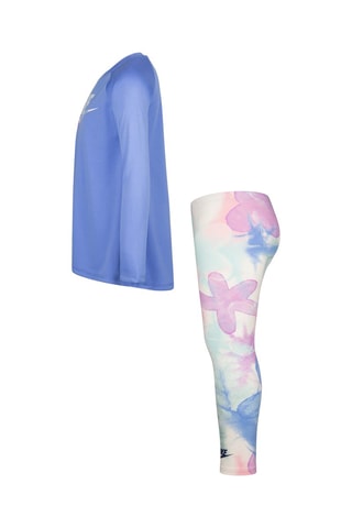T-shirt et legging tie and dye Indigo et vert clair - Nike