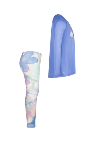 T-shirt et legging tie and dye Indigo et vert clair - Nike