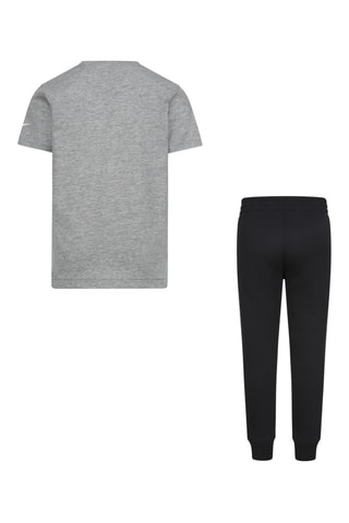 T-shirt et pantalon - Gris foncé chiné et noir