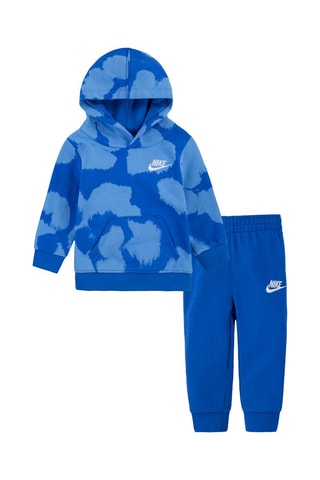 Sweat à capuche tie and dye et pantalon - Bleu - Nike