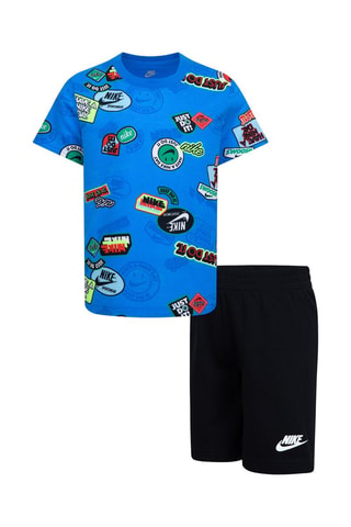 T-shirt et bermuda - Bleu roi et noir - Nike