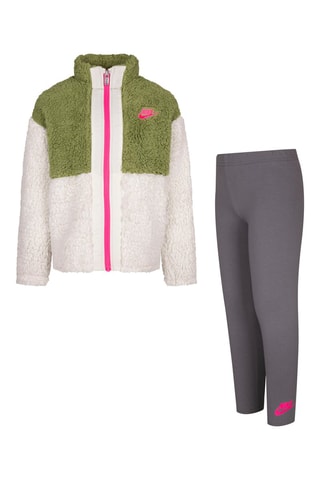 Sweat et legging Ecru et gris foncé - Nike