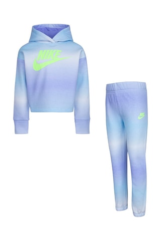 Sweat à capuche dip and dye et jogging - Bleu clair - Nike