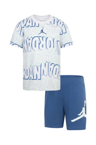 T-shirt et short Play - Bleu et blanc - Jordan