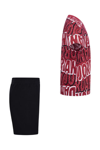 T-shirt et short Play - Noir et rouge - Jordan 