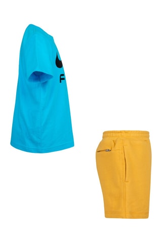 T-shirt et short - Bleu clair et moutarde - Nike