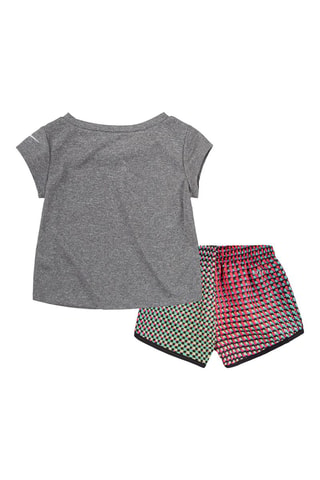 T-shirt et short - Gris foncé chiné et rose - Nike