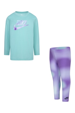 T-shirt et legging tie and dye - Bleu et violet - Nike