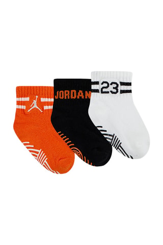 3 paires de chaussettes antidérapantes - Noir et orange