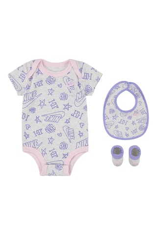 Ensemble 3 pièces - Gris chiné et violet