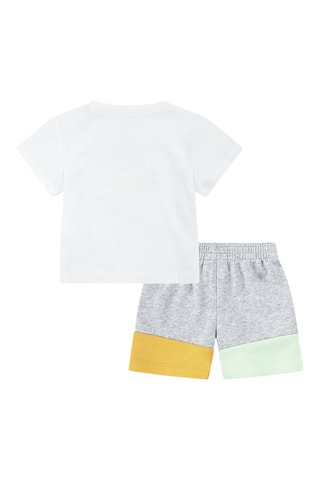 T-shirt et short- Blanc et gris clair chiné