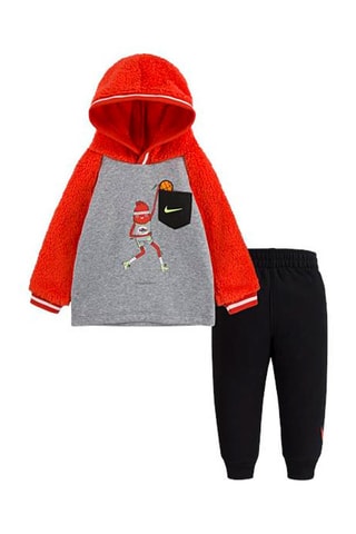 Sweat à capuche et pantalon - Rouge et noir