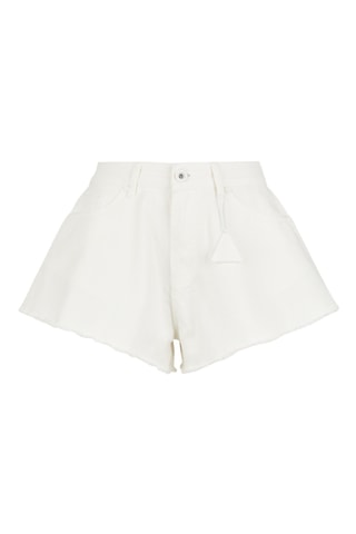 Short en jean - Blanc