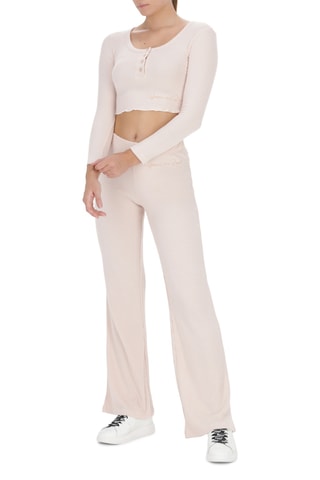 Pantalon taille haute - Nude