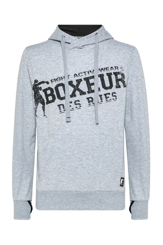Sweat à capuche - Gris clair chiné