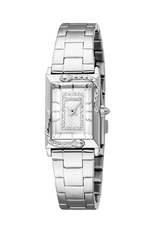 Stalen Quartz Horloge met Tsjechische Kristallen Dolcezza - Zilverkleurig