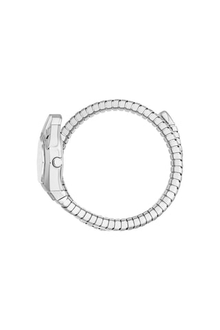 Stalen Quartz Horloge met Tsjechische Kristallen Gemma - Zilverkleurig