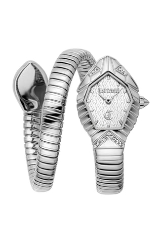 Stalen Quartz Horloge met Tsjechische Kristallen Speranza - Zilverkleurig