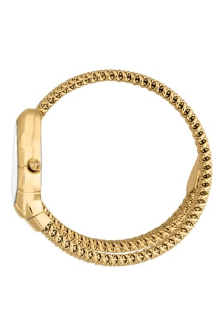 Stalen Quartz Horloge - Goudkleurig en Wit