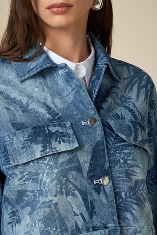 Veste courte en jean - Bleu