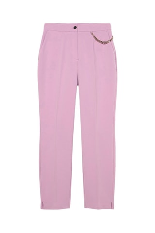 Pantalon cigarette taille haute - Violet