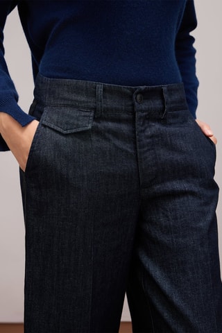 Jean wide legs 7/8 - Bleu