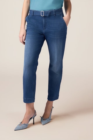 Jean droit 7/8 - Bleu