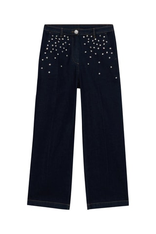 Jean droit 7/8 - Bleu