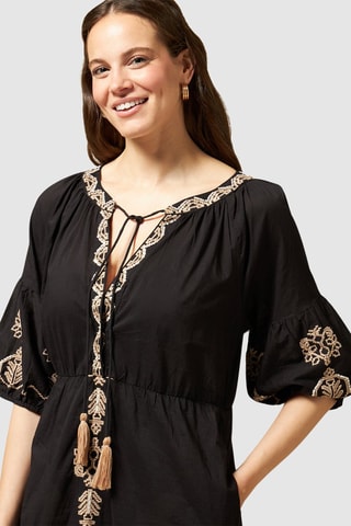 Robe midi - Beige