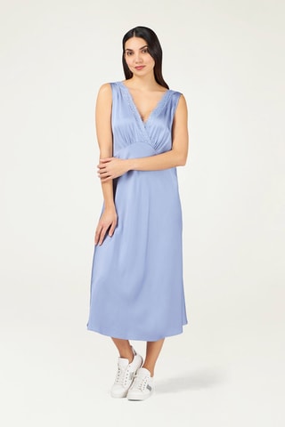 Robe midi - Bleu